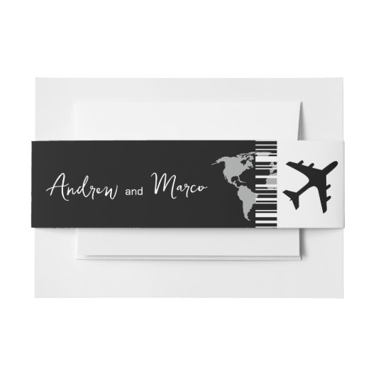 Foto Bestemming Boarding Pass Bruiloft Uitnodigingen Wikkel (Voorkant Voorbeeld)