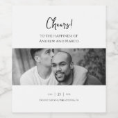 Foto Bestemming Boarding Pass Bruiloft Wijn Etiket (Enkel label)