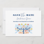 Foto Bestemming Griekenland Santorini Bruiloft Save The Date (Achterkant)