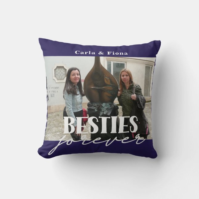 Foto Besties Best Friends Gift Sierkussen (Voorkant)