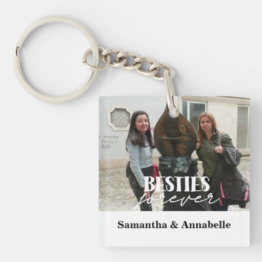 Foto Besties Beste vrienden Acrylplein Sleutelhang Sleutelhanger (voorkant)