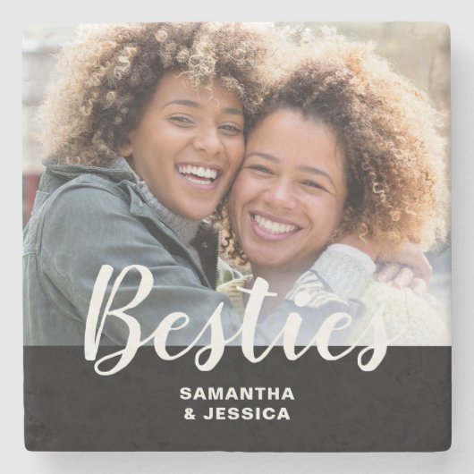 Foto Besties Stenen Onderzetter (Voorkant)