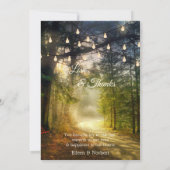 Foto betoverde Bos Bruiloft Dank u kaart (Achterkant)