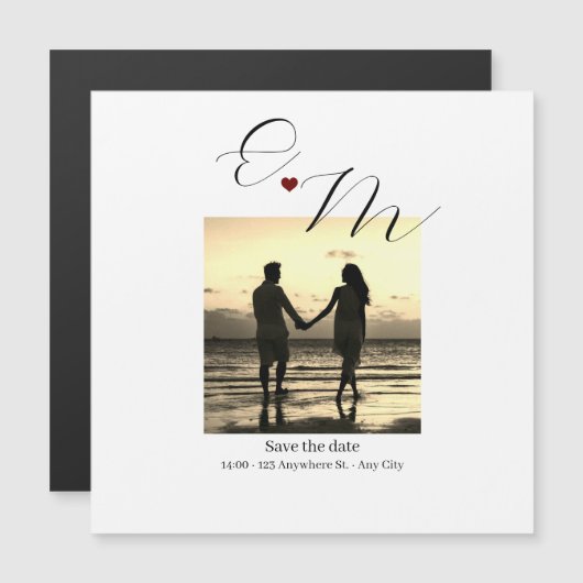 Foto Bewaar de datum Bruiloft Verloving Magneten (Voorkant / Achterkant)