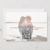 Foto Bewaar de datum Eenvoudige Minimalistische QR Save The Date (Achterkant)