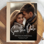 Foto Bewaar de Datum Elegant Classy Kalligrafie Save The Date