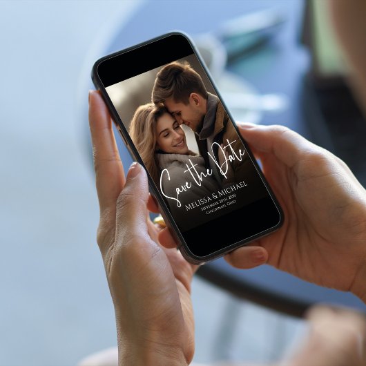 Foto Bewaar de Datum Elegant Classy Kalligrafie Save The Date