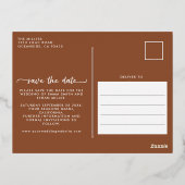 Foto Bewaar de datum Folie Briefkaart - Terracotta (Achterkant)