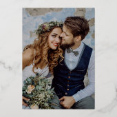 Foto Bewaar de datum Gold Foil Kaart (Achterkant)