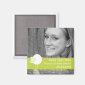 Foto Bewaar de datum Koelkast Magneten Baby shower (Voorkant / Achterkant)