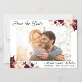 Foto Bewaar de datum Magneten Marsala Pink Flower (Voorkant)