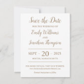 Foto Bewaar de datum met Green Eucalyptus Lijst Save The Date (Achterkant)