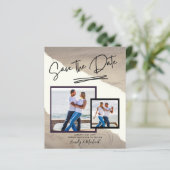 FOTO Bewaar de datum - Modern handgeschreven schri (Staand voorkant)