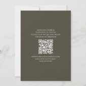 Foto Bewaar de datum QR Code Bloemen groen Save The Date (Achterkant)