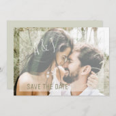 Foto Bewaar de datum Trouwwebsite QR-code Uitnod Kaart (Voorkant / Achterkant)