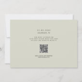 Foto Bewaar de datum Trouwwebsite QR-code Uitnodi Kaart (Achterkant)