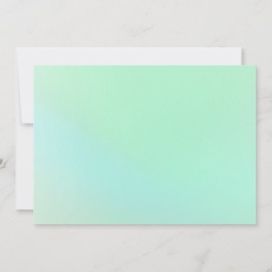 Foto bewaart ons Date Beach Glass Green Save The Date (Achterkant)