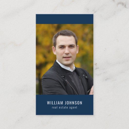 Foto bewerkbaar kleurenprofiel sociale media visitekaartje (Voorkant)