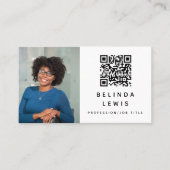 Foto Bezoekend Calling Card QR Code Visitekaartje (Voorkant)