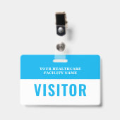 Foto Bezoeker-ID van uw zorgbedrijf Badge (Voorzijde met clip)