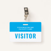 Foto Bezoeker-ID van uw zorgbedrijf Badge (Voorkant met clip)