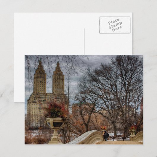 Foto bij Bow Bridge in Central Park, NYC Briefkaart (Voorkant / Achterkant)