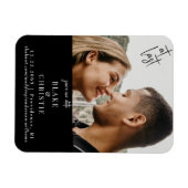 Foto bij Last Black Wedding Save the Date Magneet (Horizontaal)