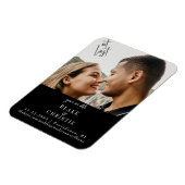 Foto bij Last Black Wedding Save the Date Magneet (Linkerzijde)