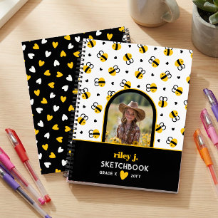 Foto Bijen & Gele Harten Kinderen Schetsboek Notitieboek
