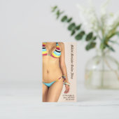 Foto Bikini Barista Drive-Thru Customize Klantenkaartje (Staand voorkant)