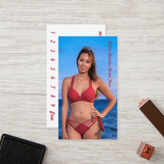 Foto Bikini Coffee Drive-Thru Loyalty Card (Voorkant / Achterkant in situ)