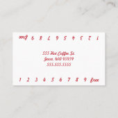 Foto Bikini Coffee Drive-Thru Loyalty Card (Achterkant)