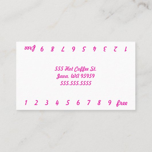 Foto Bikini Coffee Drive-Thru Loyalty Card (Achterkant)