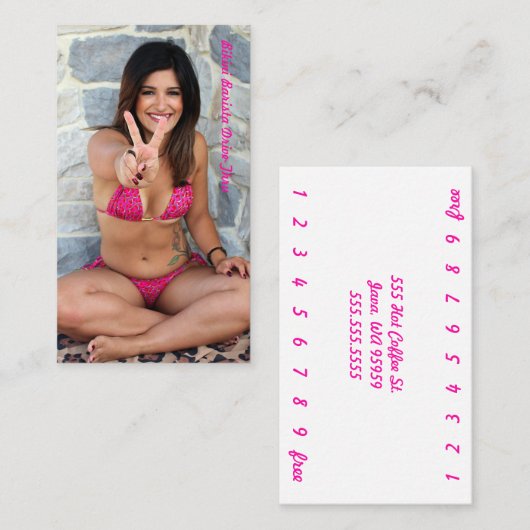Foto Bikini Coffee Drive-Thru Loyalty Card (Voorkant / Achterkant)