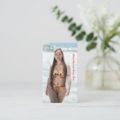 Foto Bikini Koffie Drive-Thru Loyalty Kaart (Staand voorkant)
