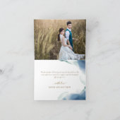 Foto binnen, hemelse Waterverf bruiloft gevouwen Bedankkaart (Binnen)