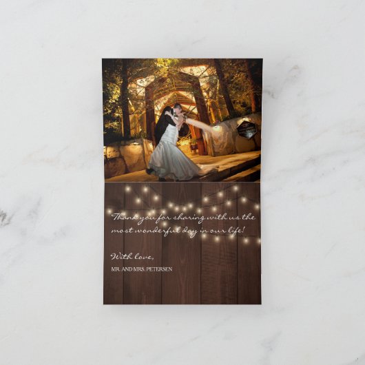 Foto binnen rustieke zonnebloemen dank je wel brui bedankkaart (Binnen)