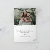 Foto binnen, Silver Sage Waterverf gevouwen Bedankkaart (Binnen)