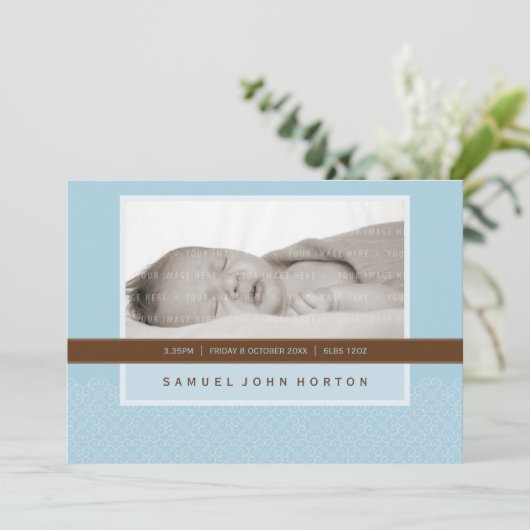 FOTO-BIRTH-AANKONDIGING: stank, 4L Kaart (Staand voorkant)