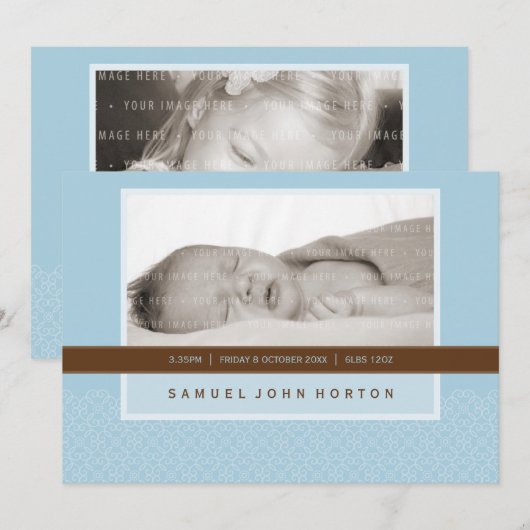 FOTO-BIRTH-AANKONDIGING: stank, 4L Kaart (Voorkant / Achterkant)