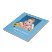 Foto: Birth Annoucement Cute Baby Chick Tegeltje (Zijkant)