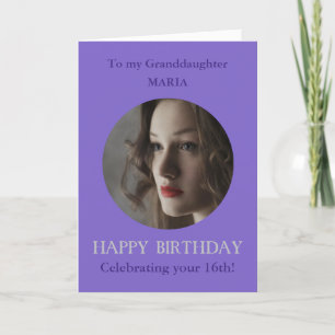 Foto Birthday Card Granddochter, 16 jaar of ouder Kaart