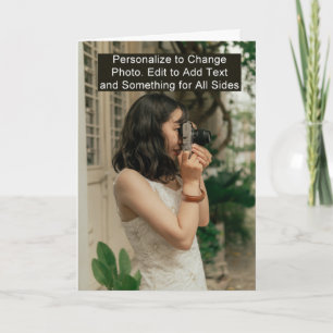 Foto Birthday Congrats Wedding Group Greeting Notitiekaartje