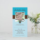 FOTO BIRTHDAY-INVITATIES : prachtig vierkant 8 (Staand voorkant)