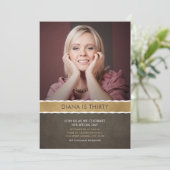 Foto: Birthday Invitations 30th Party Afbeelding Kaart (Staand voorkant)
