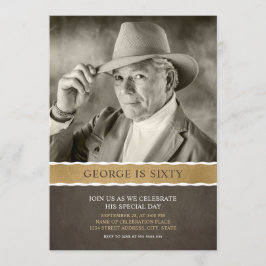 Foto Birthday Invitations 60th Party Afbeelding Kaart