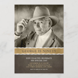 Foto Birthday Invitations 90th Party Afbeelding Kaart