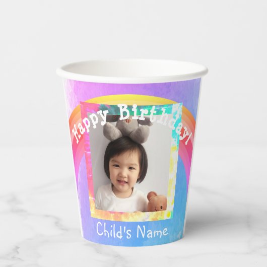Foto: Birthday Paper Cups - HAMbWG Papieren Bekers (Voorkant)