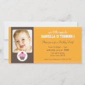 FOTO BIRTHDAY PARTIJ INVITE : cupcake 2L (Voorkant)