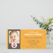 FOTO BIRTHDAY PARTIJ INVITE : cupcake 2L (Staand voorkant)